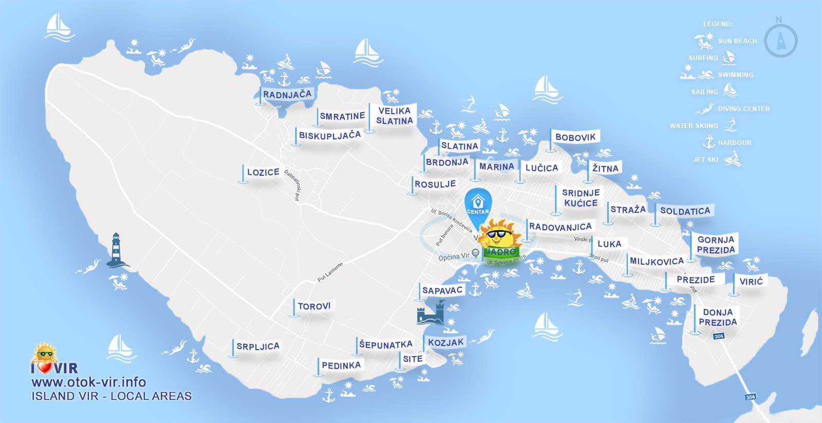 Vir Island beaches